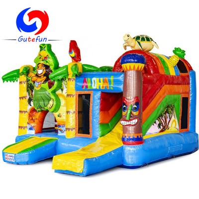 GUTEFUN 2020 NEW most popular eye-catching hawaii theme inflatable bouncy castle combo for party event sport day