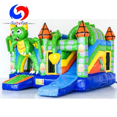 GUTEFUN 2020 NEW multi play colorful amazing dragon inflatable jumper combo for every kids party event