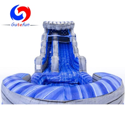 GUTEFUN unique large Tropical laguna waves inflatable water slide with plunge pool for summer holiday