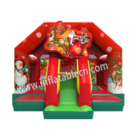 The newly HOT Sale  Inflatable Christmas theme Bouncer Castle Inflatable Jumping Castle Combo Customized bounce combo