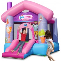 ACTION AIR Bounce House, Princess Fun Bouncy Castle with Air Blower, Inflatable Bounce House for Outdoor and Indoor