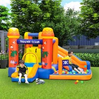 Inflatable Kids Slide Water Park Bounce House with Slide for Kids Party with Blower