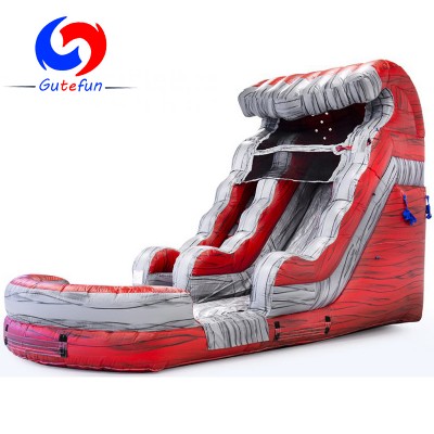 GUTEFUN unique most amazing kids children large Tropical liquid hot magma inflatable water slide with plunge pool