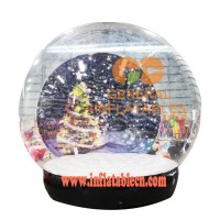 Popular Christmas PVC material inflatable snow globe; inflatable transparent bubble tent