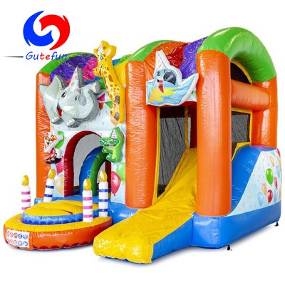 GUTEFUN most beautiful Multi play party theme inflatable bouncy castle for kids birthday on sale