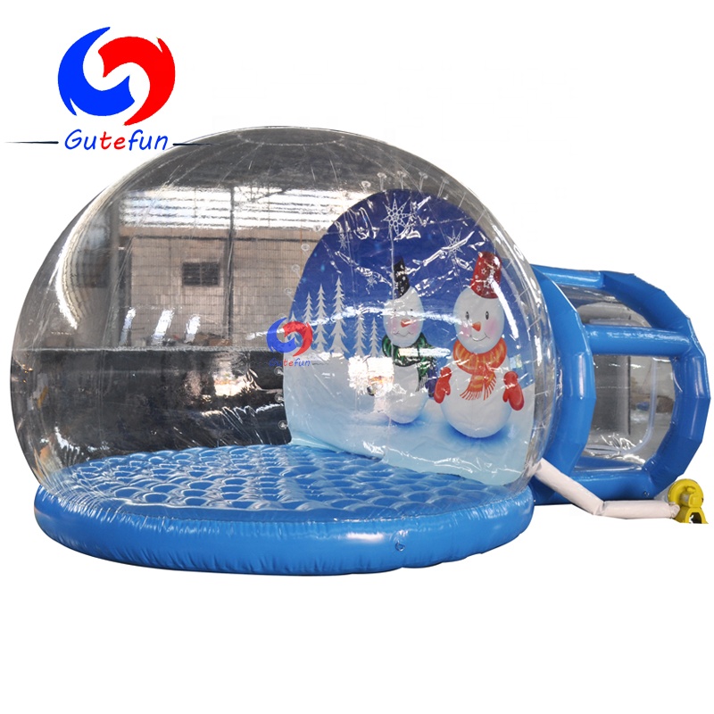 4m Dia. Christmas inflatable snow globe photo booth, large inflatable snow globe tent for sale