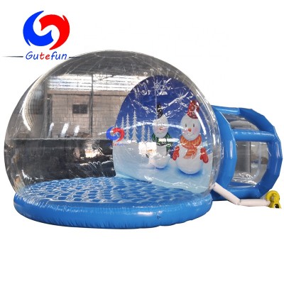 4m Dia. Christmas inflatable snow globe photo booth, large inflatable snow globe tent for sale