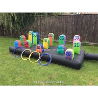 Amazing outdoor funny ring toss throw ring game giant inflatable hoopla game for kids and adults