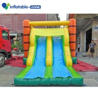 Kids play jumping house Inflatable jumping bouncy with long slide