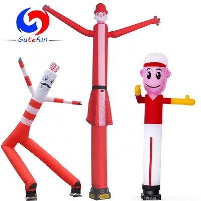 100% Custom made 6m Christmas advertising santa calus inflatable air sky dancer, inflatable air tube man for sale