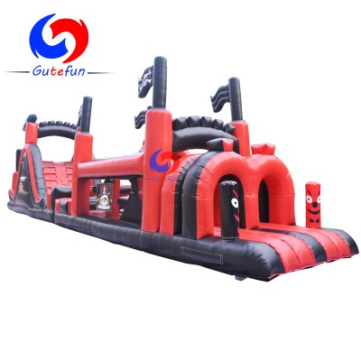 GUTEFUN most attractive 18.3m*3m*4.8m party events pirate ship theme inflatable obstacle course for sale