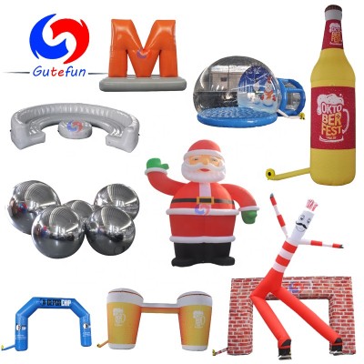 100% customized arch air tube man air sofa snow globe halloween Christmas santa inflatable advertising model for sale